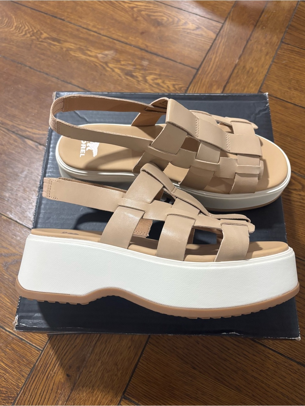 Sorel Platform Slingback Sandal in Beige